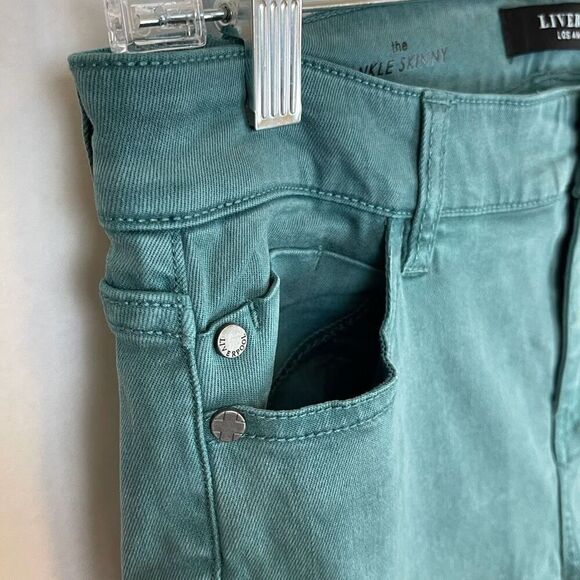 LIVERPOOL Jeans Women's Petite Size 6/28 Teal Green Ankle Skinny Medium Wash NWT - Picture 5 of 16